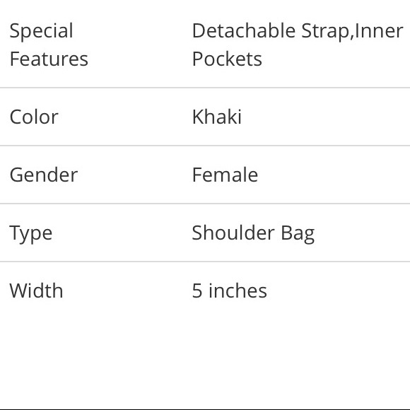 #1 KHAKI QUILTED FAUX LEATHER SHOULDER BAG NWT - Picture 8 of 9